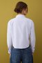 Blue Striped Front Lace Detailed Boxy Fit Shirt Twoaw26Go00054 - 4