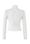 Ekru Fitted/Vücuda Oturan Reglan Kol Dantel Uzun Kollu Esnek Örme Bluz TWOAW26BZ00048 - 6