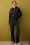 Anthracite Hooded Relaxed/Relaxed Cut Ribbed Waist Elastic Knitted Tracksuit Set Twoaw26Em00004 - 2