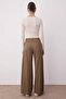 Kahverengi İnce Dökümlü Yumuşak Tuşeli %100 Pamuk Wide Leg/Geniş Paça Pantolon TWOAW26PL00010 - 4