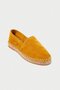 Mubiano Genuine Leather Collection Women's Suede Espadrille Ballerina Mustard -Mcsvt23Tms002-Hrd - 4