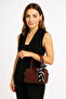 Women's Burgundy Adjustable Strap Hand and Shoulder Bag with Scarf and Card Holder Gift Mori - 3
