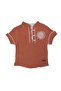 Boy's Embroidered Buttoned Short Sleeve Shirt Jeans Shorts Set of 2 - 3