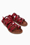 Genuine Leather Theodora Strappy Red Women's Sandals Opportunity Product - 6