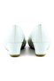 Maya White Round Toe Wedge Heeled Casual Shoes - 5