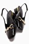 Tai Black Crocodile Stone Heeled Women's Shoes - 6