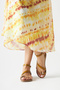Anisa Mustard Cross-Strapped Flip-Flop Buckle Women's Sandals Opportunity Product - 5