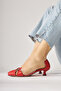 Fenja Red Transparent Edge Low Heeled Shoes - 5