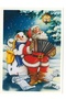 Postcard 5 Pieces New Year Santa Claus - 3