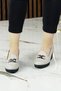 Dafne Mink Genuine Calfskin Buckle Round Toe Wedge Heeled Casual Shoes - 3