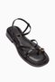 Lissi Black Cross-Strapped Flip-Flop Buckle Women's Sandals Opportunity Product