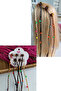 Colorful Beaded Braid Hair Peg Buckle Hairpiece Artificial Hair