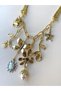 Sun Heart Star Butterfly: Leaf Pearl Flower Branch Charm Gold Yellow Gold Color Necklace - 5