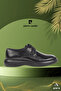 Black Opening Genuine Leather Men's Casual Shoes 70914 m