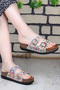 Guca Orthopedic Natural Stone Double Buckle Sea Pool Beach Daily Women's Slippers Pink