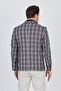 Vegas Men's Burgundy-Blue Plaid Polyester Fabric Sports Blazer Jacket - 5