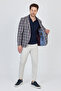 Vegas Men's Burgundy-Blue Plaid Polyester Fabric Sports Blazer Jacket - 6