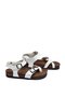 Women's leather daily sandals double strap slippers eva sole poly orthopedic - 4