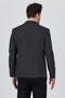 Tadic Men's Black Patterned Stretching Fabric Slim Fit Cover Pocket Half Lining 4 Season Blazer Jacket - 6