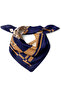 Horse and Ethnic Pattern Scarf Bandana 50X50 cm