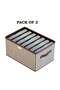 Pack Of 2 Foldable Clothes Organizer Storage Box with Steel Handle - 5