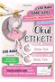 150 Pieces of Cute Girl Pen and Notebook Labels - Sitting on the Moon, Custom Name Writable