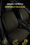 Lacasa Anti-Sweat Ergonomic Auto Seat Cover-Cushion (7 Pcs) - 5 Seats Vehicle Full Set Black-Yellow - 5