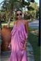 Pink Satin Surface Volume Dress - 2
