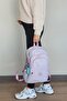 Unisex Lilac Backpack Wrinkle Waterproof School Bag 14 Inch Laptop Travel Bag 40X30X15Cm - 5