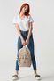 Beige Backpack Wrinkle Waterproof School Bag 14 Inch Laptop Travel Bag 18 Lt 40X30X15Cm - 2