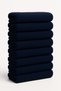Navy Blue Sports Towel Stain Resistant Hairdresser Barber Hotel Towel 50X90 cm 8 Pieces - 3