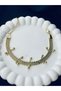 Gold Color, Round Hanging Figure, Straw Chain Steel Bracelet - 4