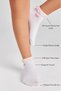 Bamboo Women's White Half Lace Heart Patterned Seamless White Socks 3 Pack - 2