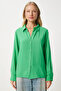 Comfortable Fit Viscose Shirt Green Lto0032 - 4