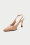 Mbhrn950-N Women's Open Back Pointed Toe Nude High Heeled Shoes & Stiletto - 5