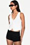White Knitwear Women's Vest Mg2486