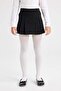 Black Twill Pleated School Skirt for Girls - Basic Elastic Waist C7740A824Au - 6