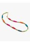 Beaded Necklace with Minimal Star and Apple Figure - 2