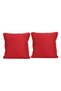 2-Piece Velvet Textured Corded Throw Pillow Cover Red