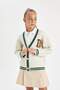 Girl's Knitwear V-Neck Button Closure School Cardigan C6926A824Au - 3