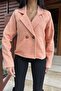 Orange Double Breasted Collar, Double Buttons, Comfortable Fit, Ribbed Stem Jacket - 6