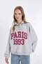 Coool Oversize Wide Fit Half Zipper Printed Thick Sweatshirt D4762Ax24Au - 7