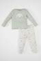 Baby Girls Pajamas Set Rainbow Printed Long Sleeve Top Long Bottom D1794A524Au
