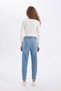 Lina Comfort Mom High Waist Ankle Length Jean Washed Trousers C7613Ax24Au - 7