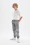 Boy's Elastic Waist Lace-Up Pocketed Elastic Leg Jogger Jean Trousers C4601A824Au - 4