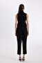 Black Classic Chino Pants Carrot Fit Basic Straight Pocket High Waist D3892Ax24Au - 6