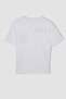 Boy's Crew Neck Printed Short Sleeve T-Shirt C7209A824Au - 4