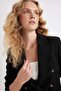 Oversize Wide Fit Shirt Collar Buttoned Basic Plain Blazer Jacket D3155Ax24Au - 5