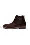 Dark Brown Men's Suede Flat Boots