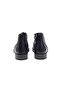 Navy Blue Men's Lace-Up Zippered Boots - 4